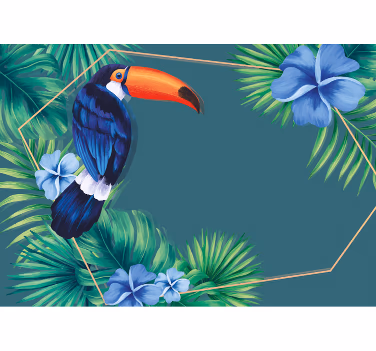 Soveværelse rullegardiner toucan tropiske blade - TenStickers
