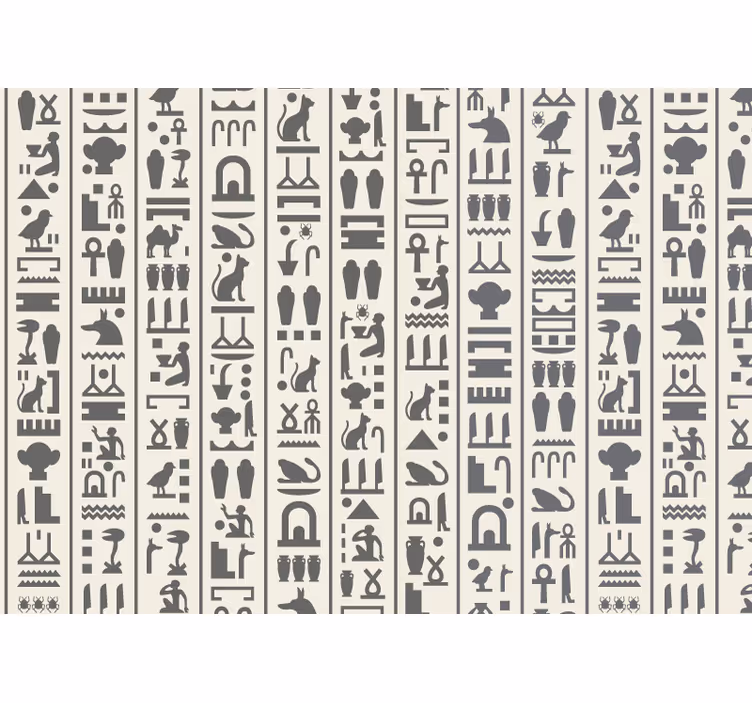 Hvid rullegardin hieroglyffer - TenStickers