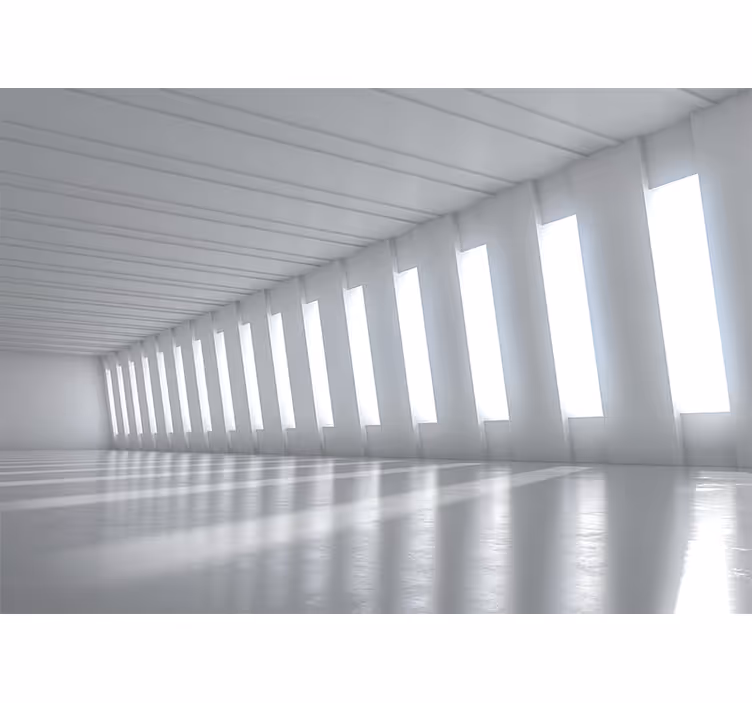 Hvid rullegardin 3d moderne tunnel - TenStickers