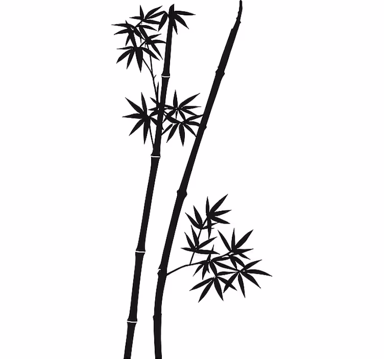 Hvid rullegardin bambu stang - TenStickers