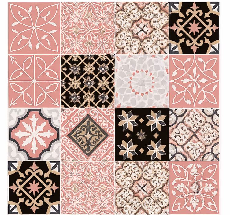 Rullegardiner til stue i pink cement - TenStickers