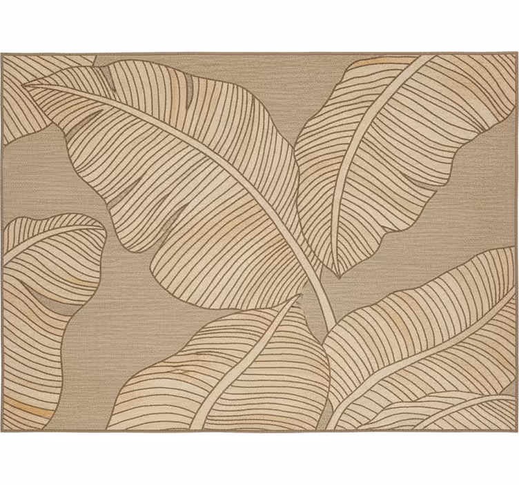 Rullegardiner til stue beige store blade design - TenStickers