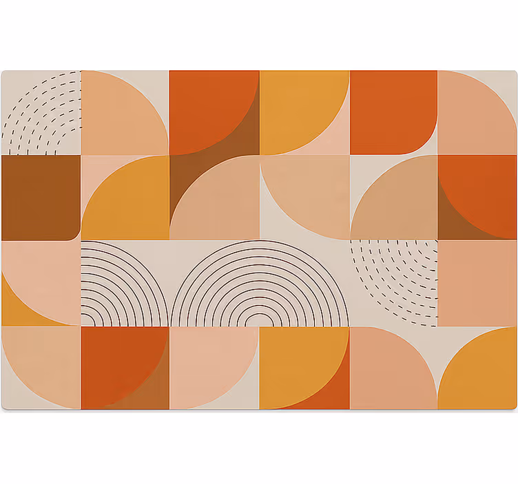 Rullegardiner til stue i varme farver moderne design - TenStickers