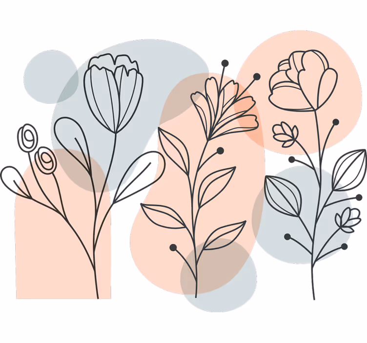 Soveværelse rullegardiner minimalistiske blomster - TenStickers