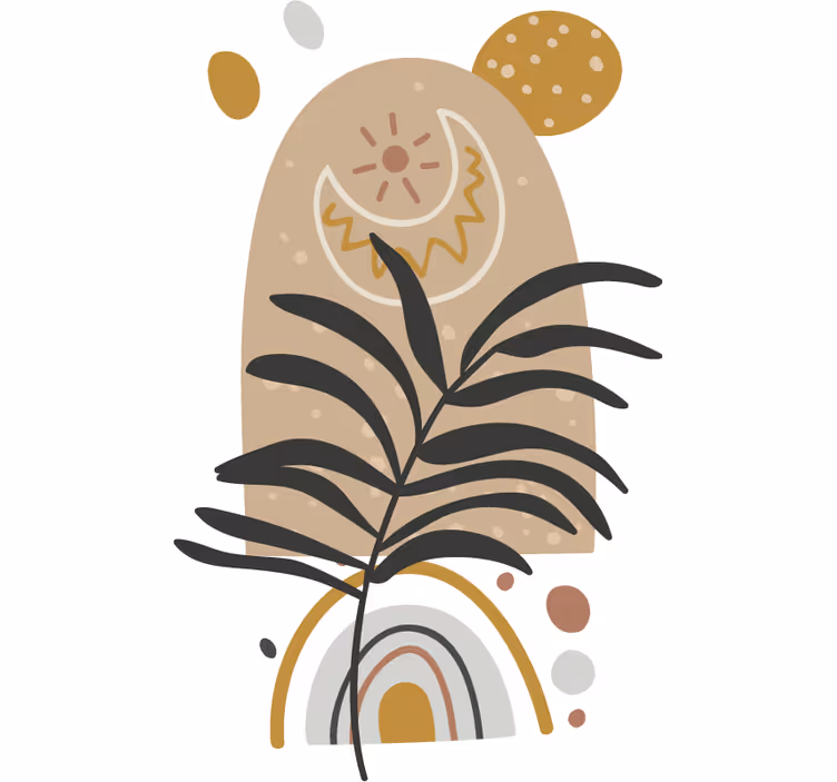 Soveværelse rullegardiner boho stil plante - TenStickers