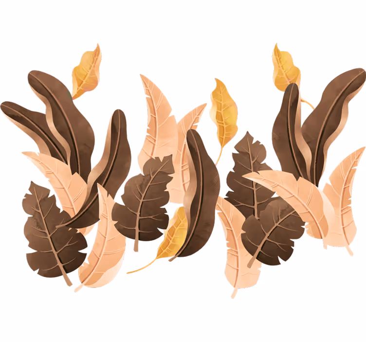 Soveværelse rullegardiner savannah beige planter - TenStickers