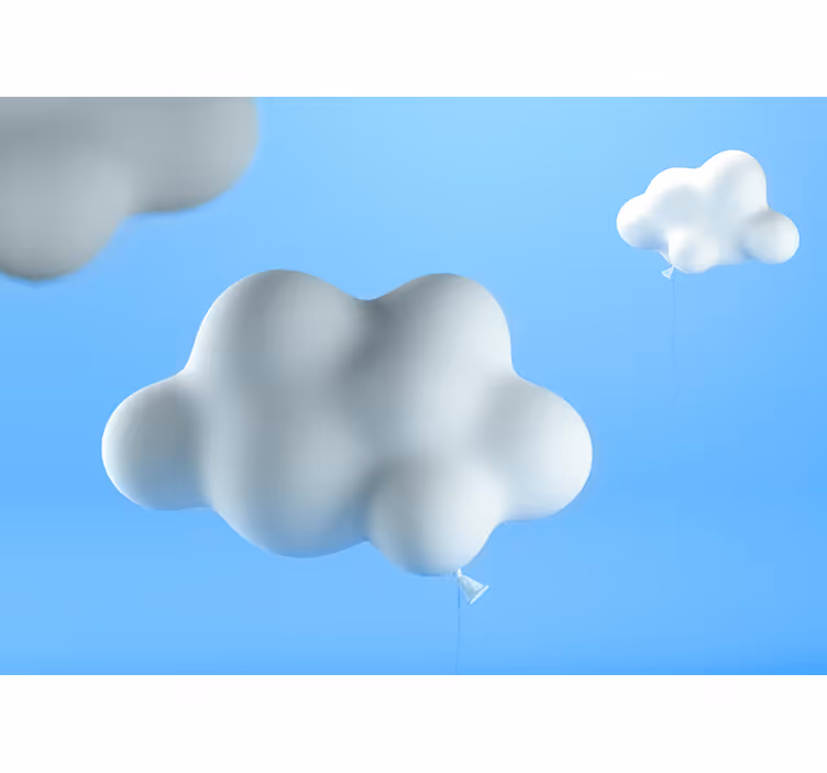 Mørklægningsgardiner børn skyformede balloner - TenStickers