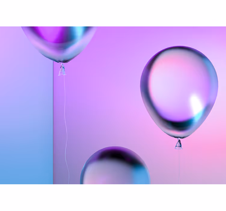 Mørklægningsgardiner børn med gradient ballonarrangement - TenStickers
