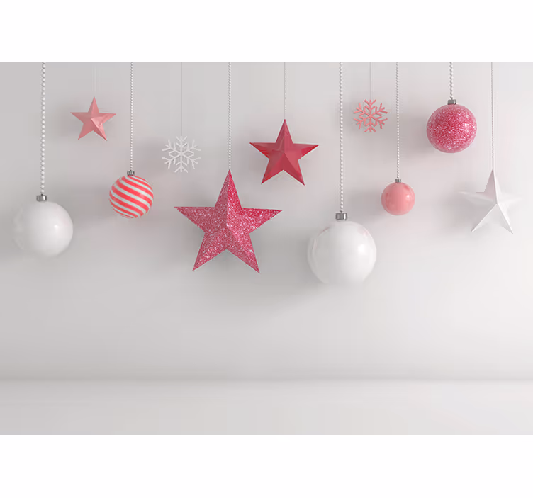 Mørklægningsgardiner børn med pink ballonmotiver - TenStickers