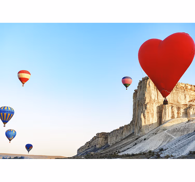Mørklægningsgardiner børn hjerteformet luftballon - TenStickers