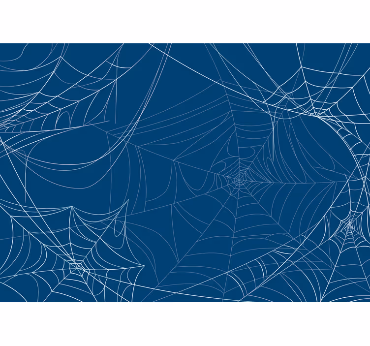 Mørklægningsgardiner børn blå halloween spindelvæv - TenStickers