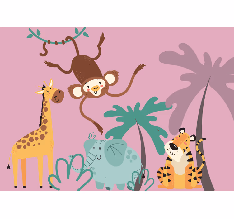 Mørklægningsgardiner børn boho jungle - TenStickers