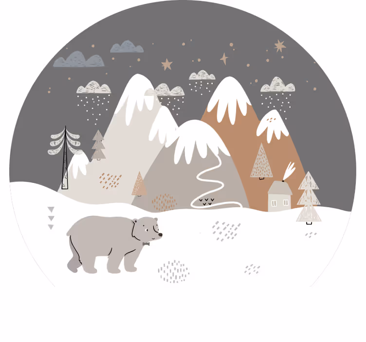 Mørklægningsgardiner børn vilde dyr nordisk stil - TenStickers