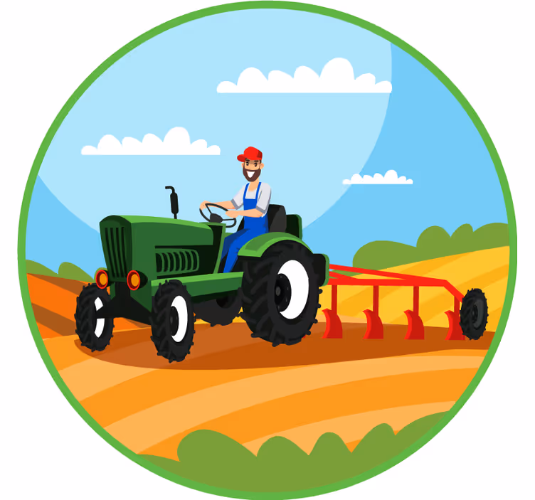 Mørklægningsgardiner børn pløje traktor - TenStickers