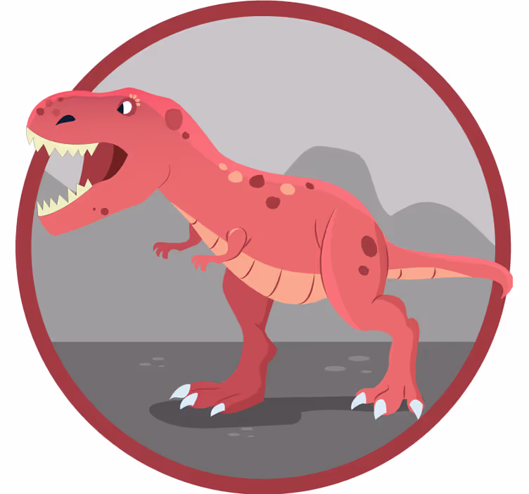 Mørklægningsgardiner børn t-rex illustrationer råber - TenStickers