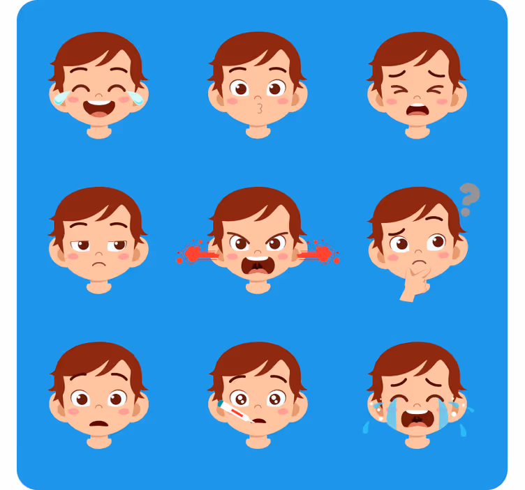 Mørklægningsgardiner børn børns følelser - TenStickers
