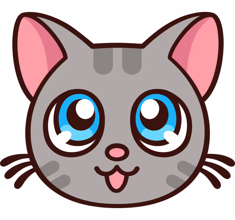 Mørklægningsgardiner børn søde katte anime - TenStickers