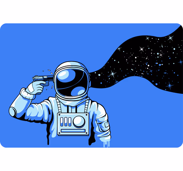 Mørklægningsgardiner børn astronauter under pres - TenStickers