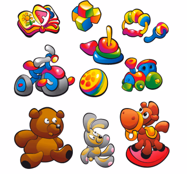 Mørklægningsgardiner børn legetøjsstickers - TenStickers