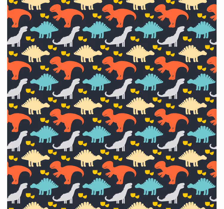 Mørklægningsgardiner børn dinosaurmønster - TenStickers