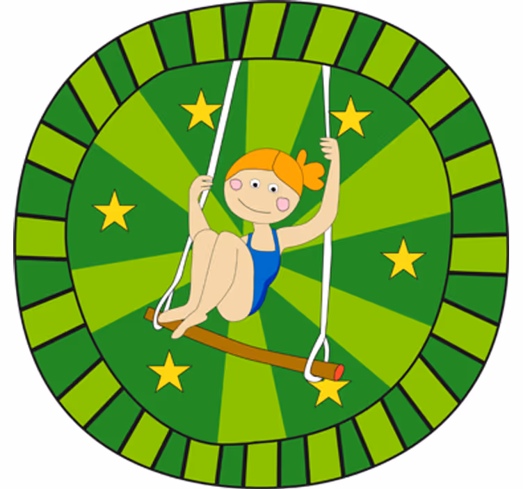 Mørklægningsgardiner børn berta i cirkus - TenStickers