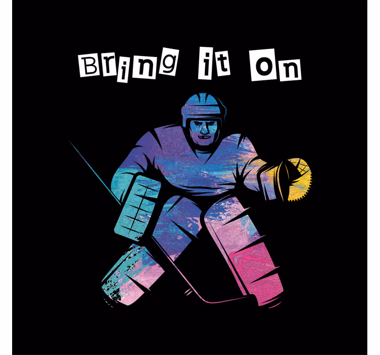 Mørklægningsgardiner børn bring it on ice hockey - TenStickers