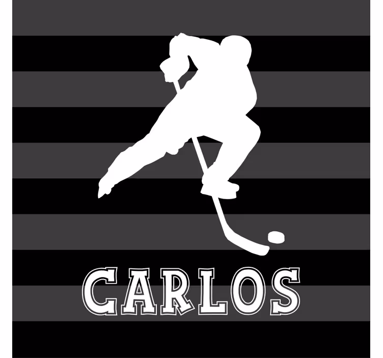 Mørklægningsgardiner børn med personlig is hockey - TenStickers