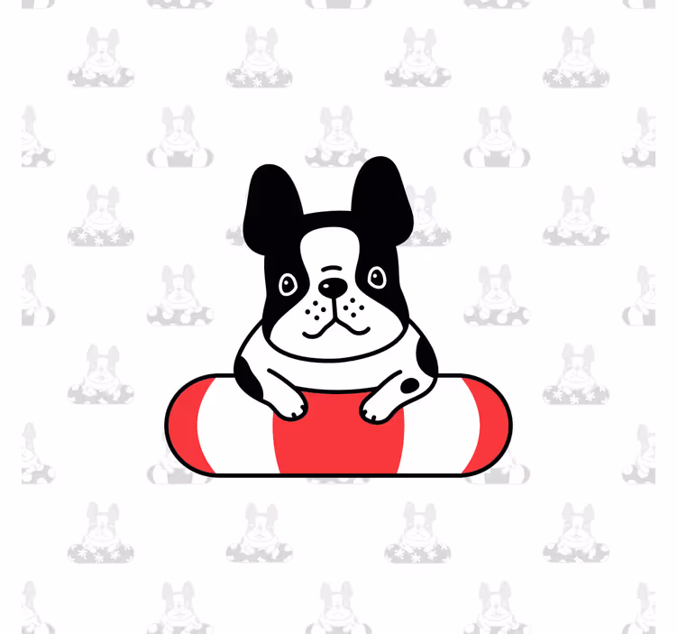 Mørklægningsgardiner børn med sødt fransk bulldog mønster - TenStickers