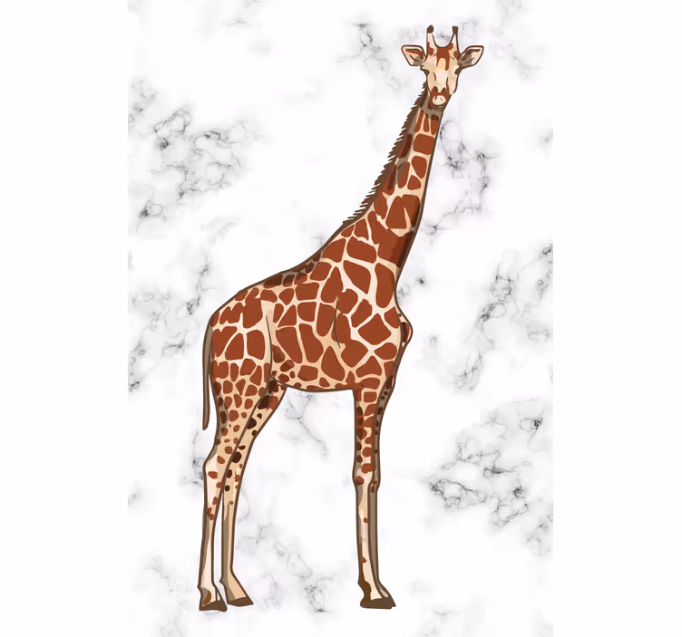 Mørklægningsgardiner børn med glad girafportræt - TenStickers