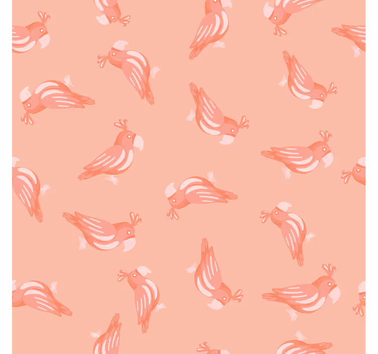 Mørklægningsgardiner børn med pink fuglemotiv - TenStickers