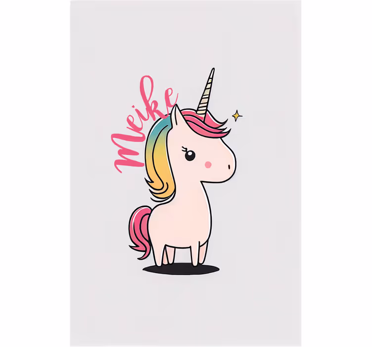 Mørklægningsgardiner børn med tegneserie unicorn - TenStickers