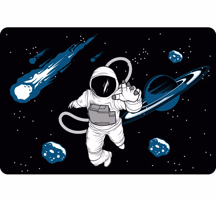 Mørklægningsgardiner børn med håndtegnet astronaut - TenStickers