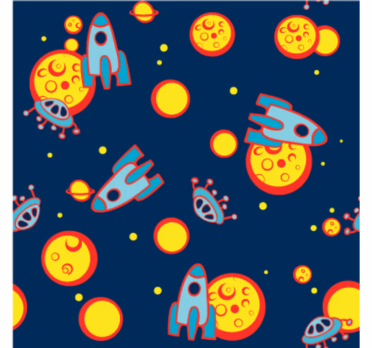 Mørklægningsgardiner børn cosmos vinil design - TenStickers