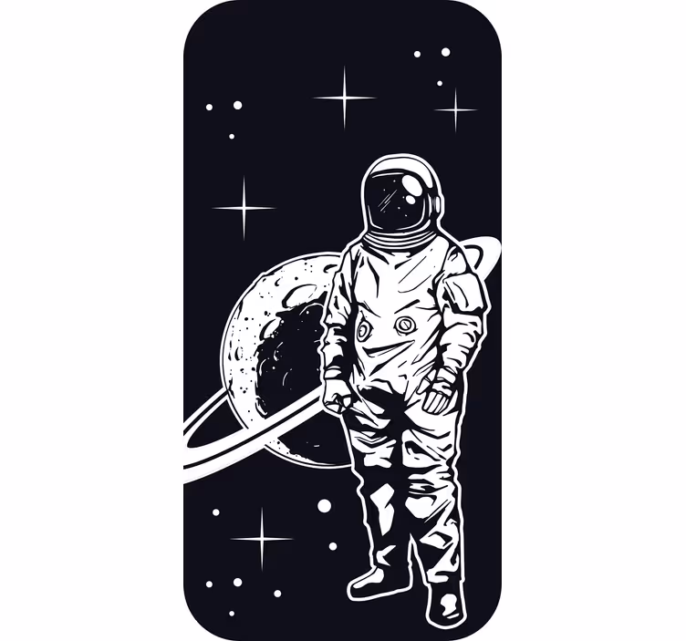 Mørklægningsgardiner børn astronautdesign med planet - TenStickers