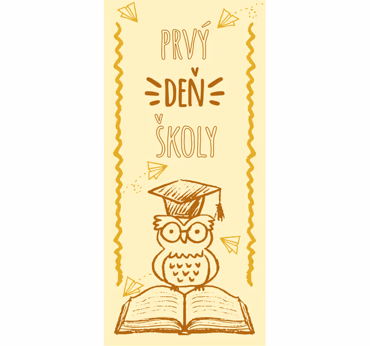 Mørklægningsgardiner børn første skoledag design - TenStickers