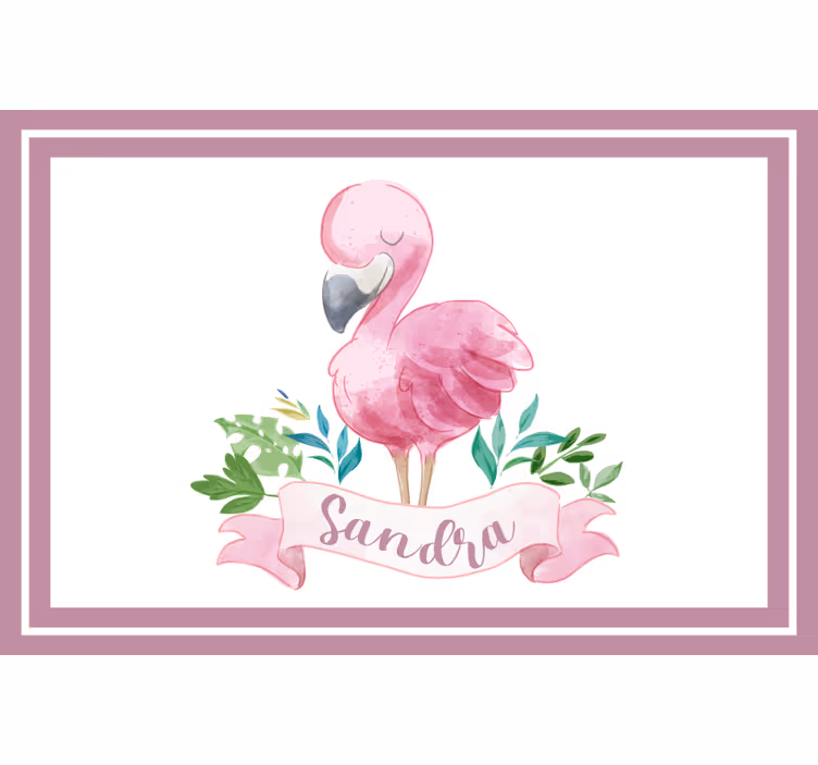 Mørklægningsgardiner børn personlig flamingo bordskånere - TenStickers