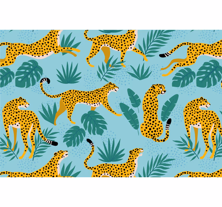 Mørklægningsgardiner børn leopard safari - TenStickers