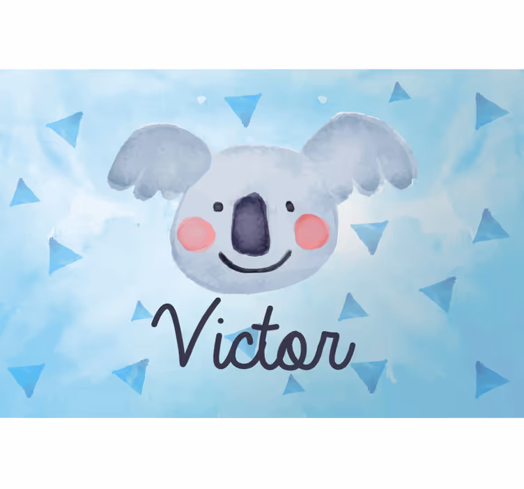 Mørklægningsgardiner børn med navn koala - TenStickers