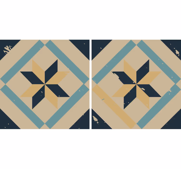 Rullegardin køkken elegant design af cementfliser - TenStickers