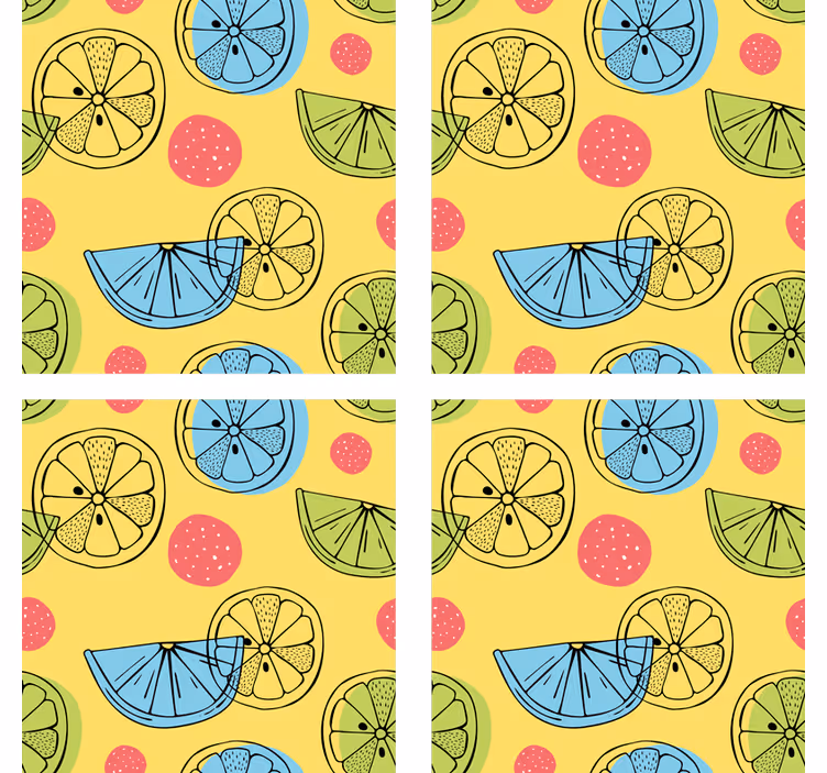Rullegardin køkken citrusfrugter fliser - TenStickers
