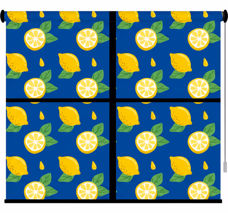 Rullegardin køkken håndtegnede citronfliser - TenStickers
