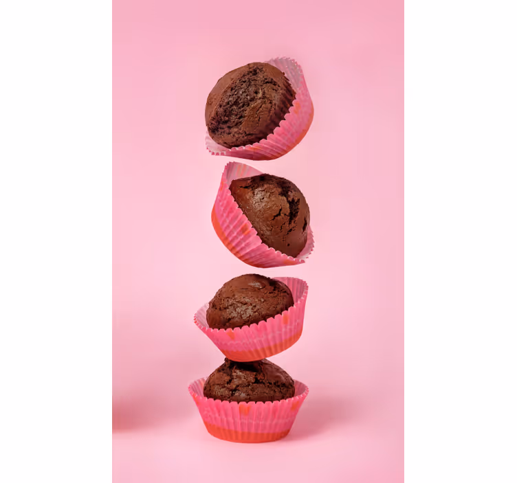 Rullegardin køkken chokolade cupcake - TenStickers