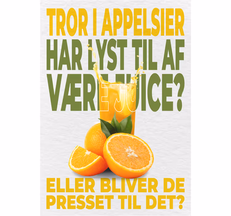 Rullegardin køkken appelsiner vil gerne være juice - TenStickers
