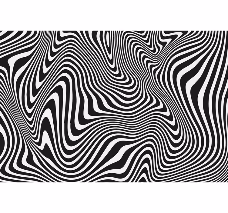 Sort rullegardin med zebra 3d effekt - TenStickers