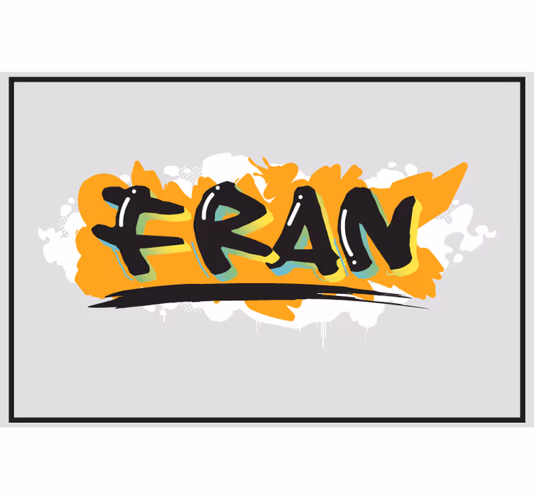 Grå rullegardin i urban stil med farverig graffiti - TenStickers