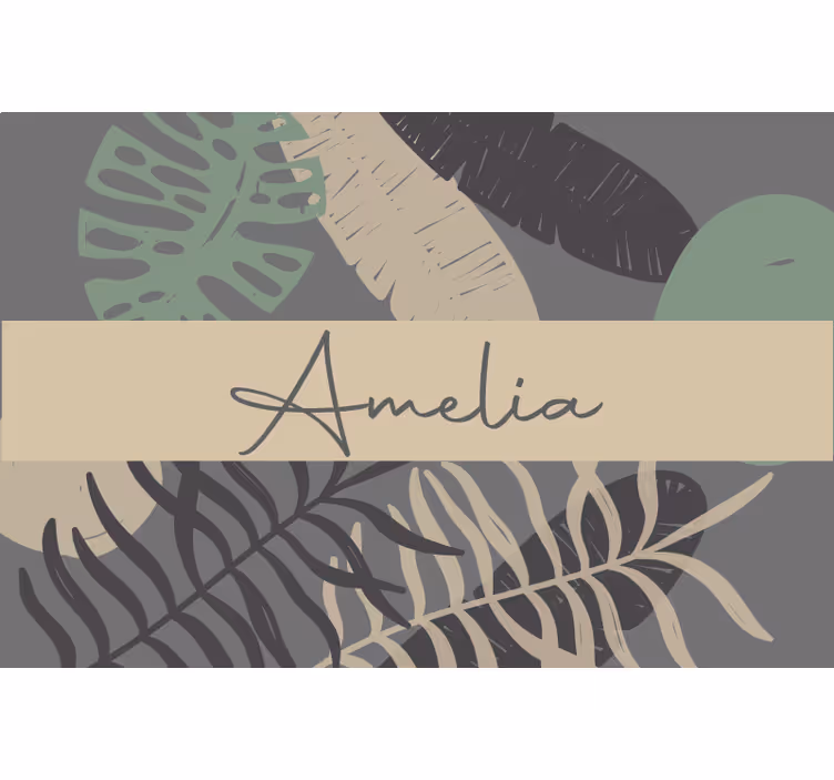 Beige rullegardin i boho jungle stil - TenStickers