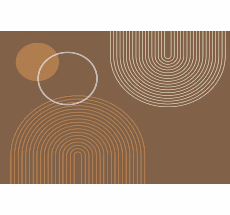 Beige rullegardin varme geometriske buer - TenStickers
