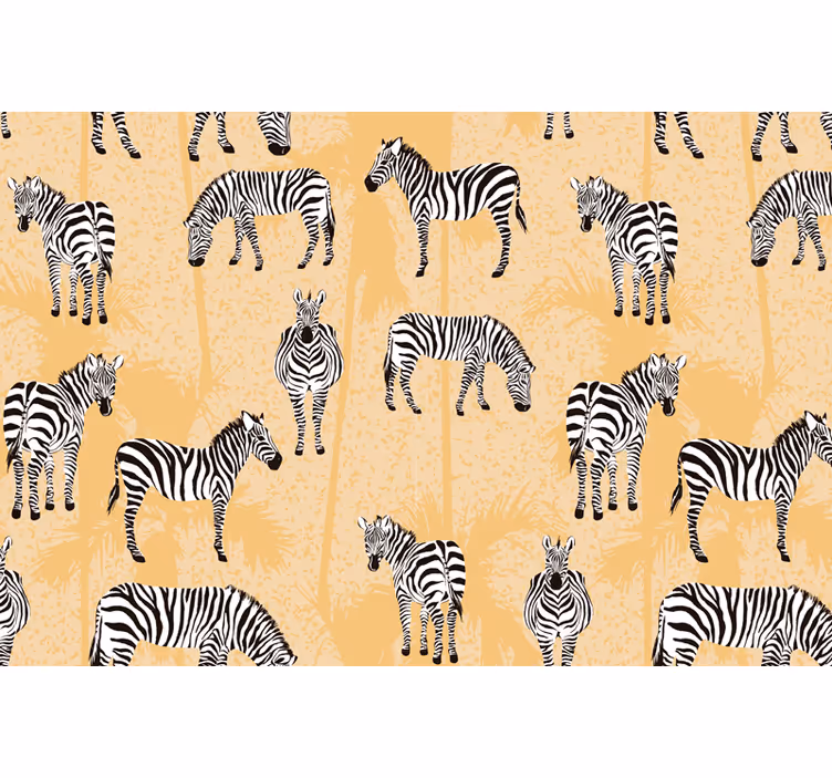 Beige rullegardin zebra og palmer - TenStickers