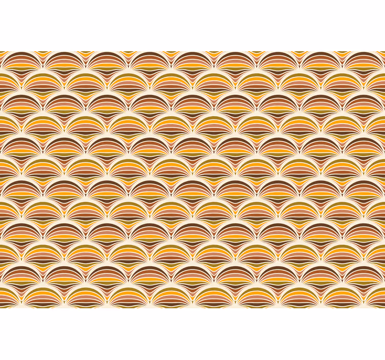 Beige rullegardin 70er mønster gardin - TenStickers