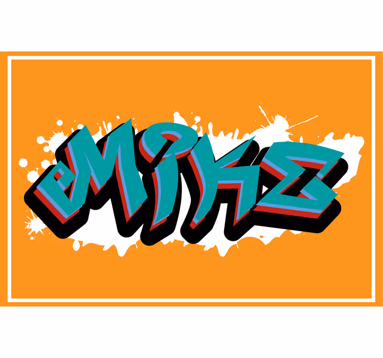 Orange rullegardiner wild style king graffiti - TenStickers